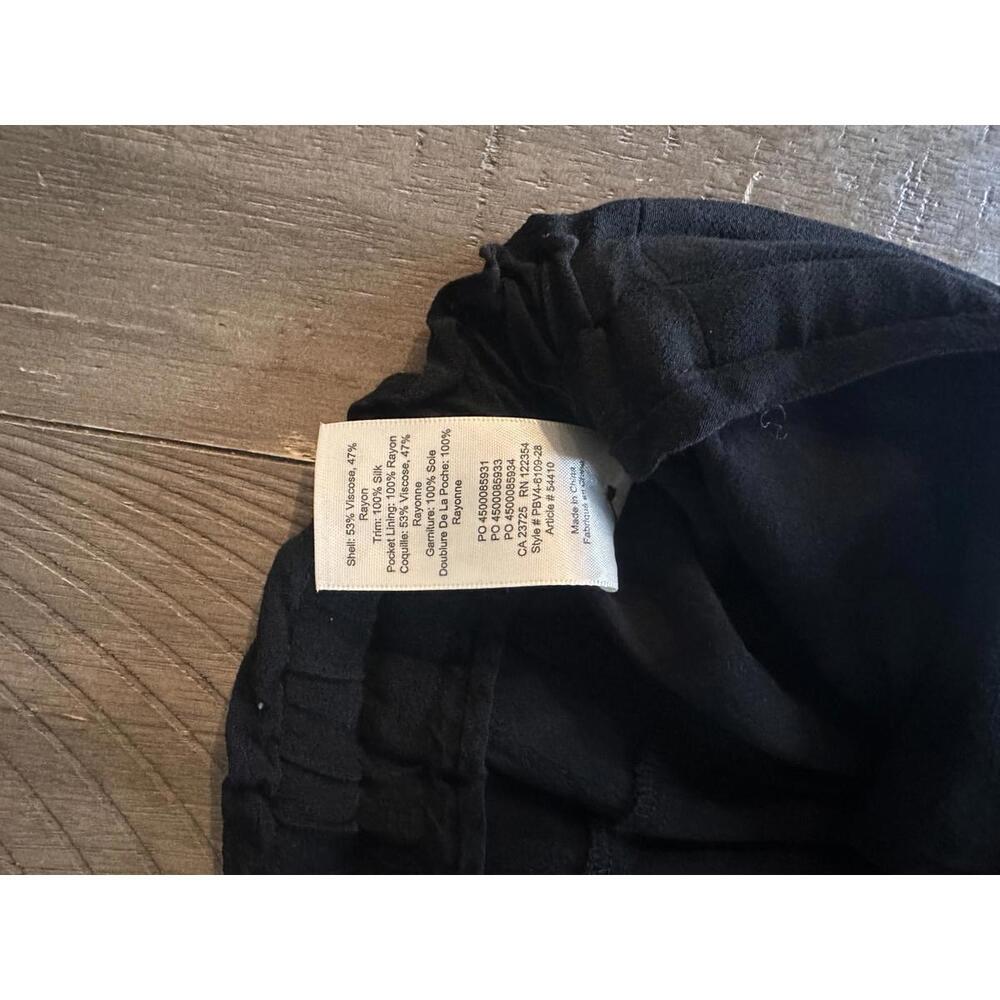 Aritzia Wilfred Silk Blend Marais Paper Bag Pull on Pants Black Women’s sz Small - Picture 8 of 15